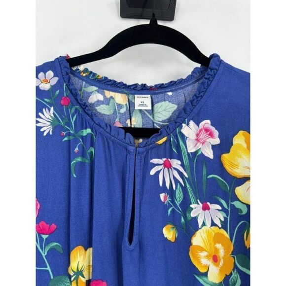 Old Navy Knee Length Floral Waist-Defined Ruffle-Trim‎ Dress Size XL - Picture 8 of 12